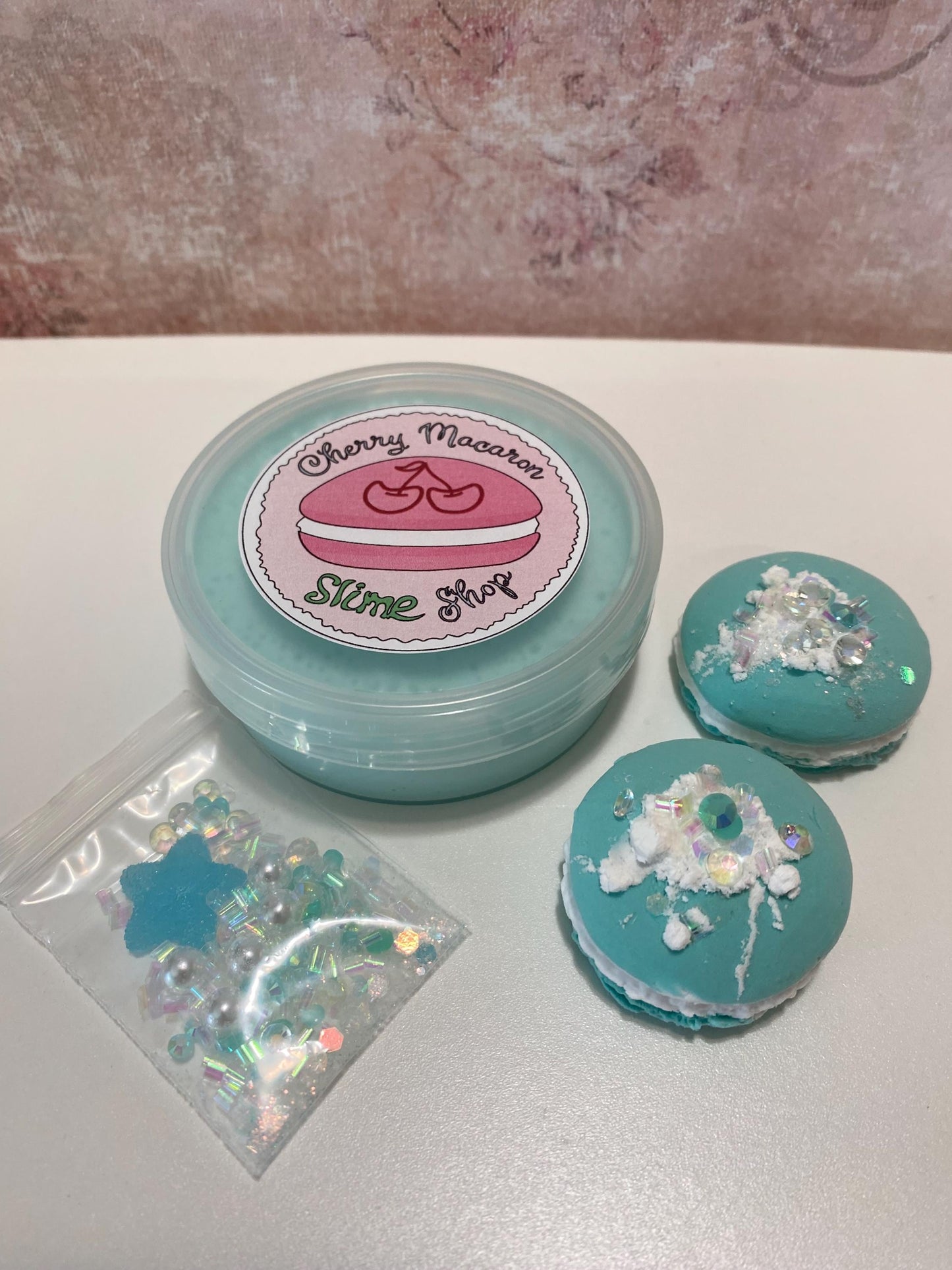 Blue Raspberry Macaron Slime