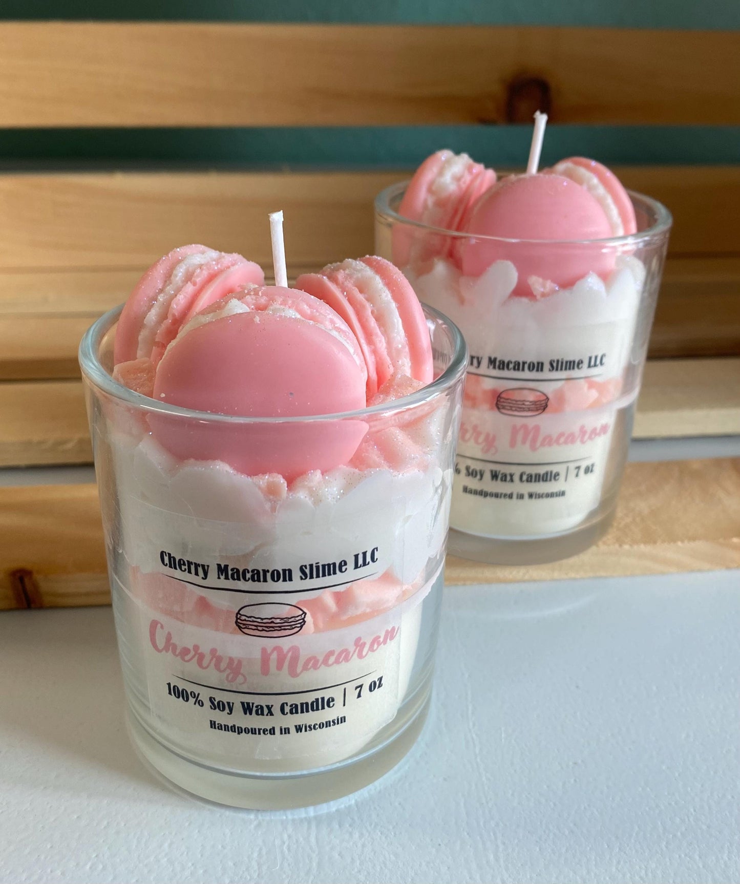 Cherry Macaron Candle