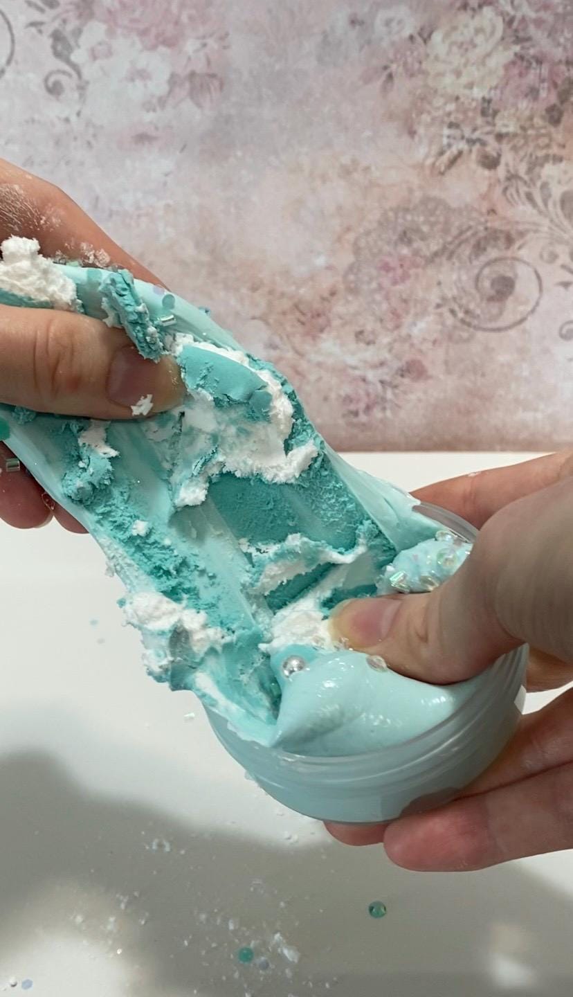 Blue Raspberry Macaron Slime