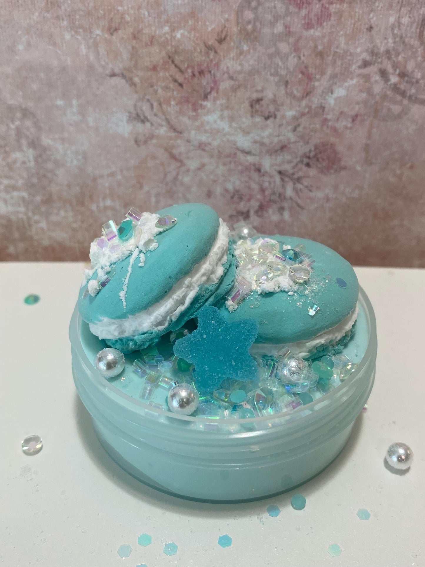 Blue Raspberry Macaron Slime