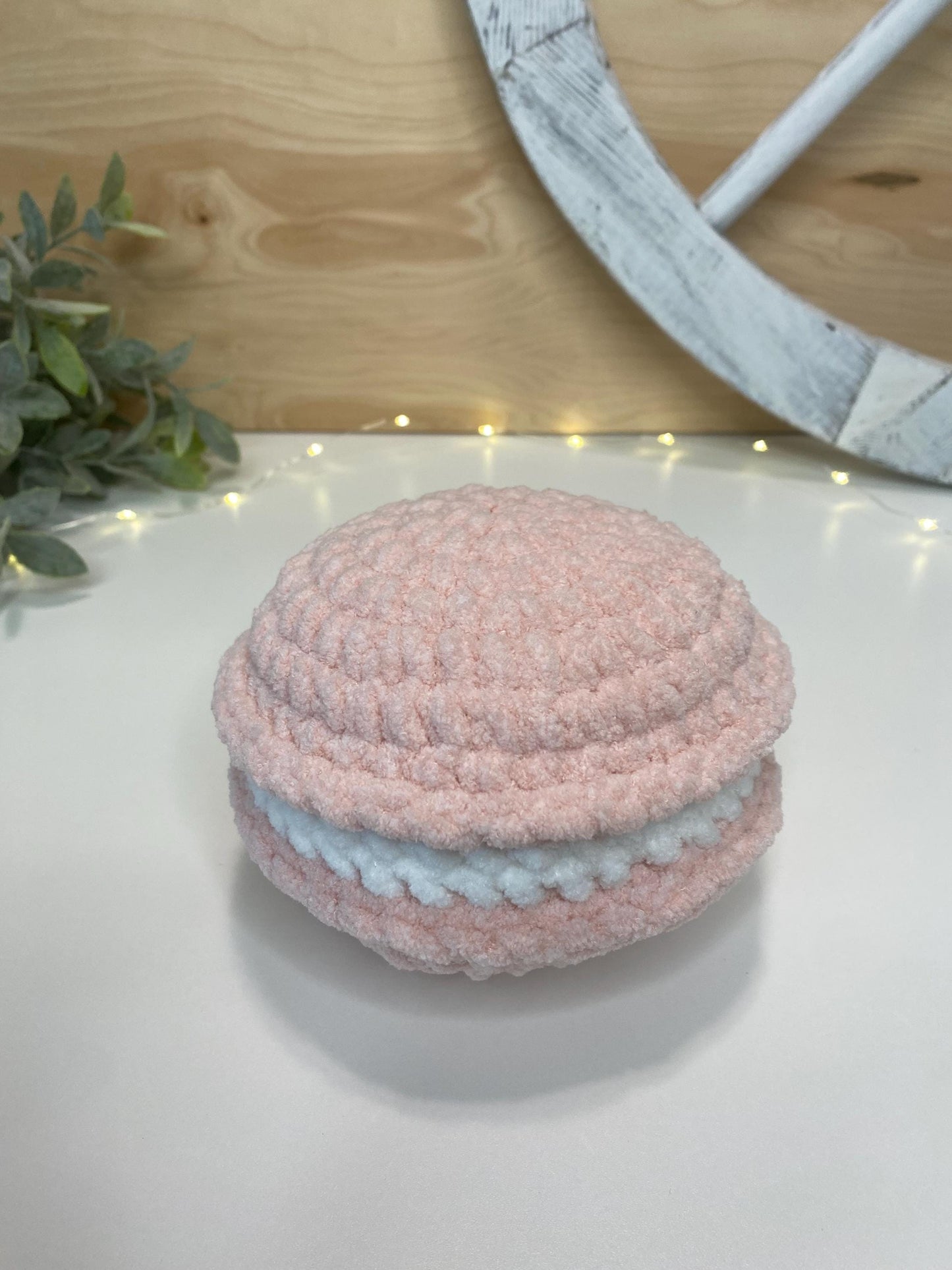 6" Crochet Pink Macaron Plushie