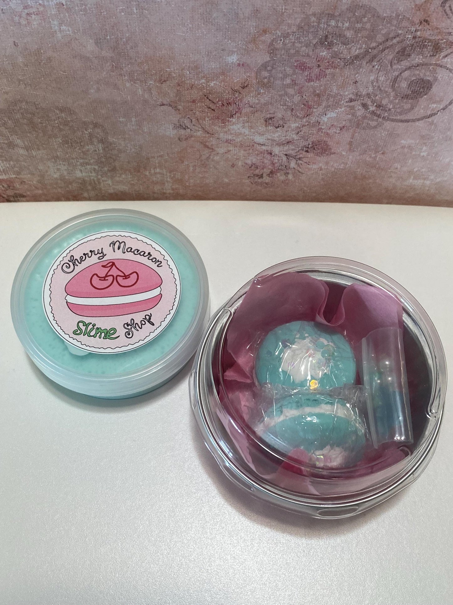 Blue Raspberry Macaron Slime