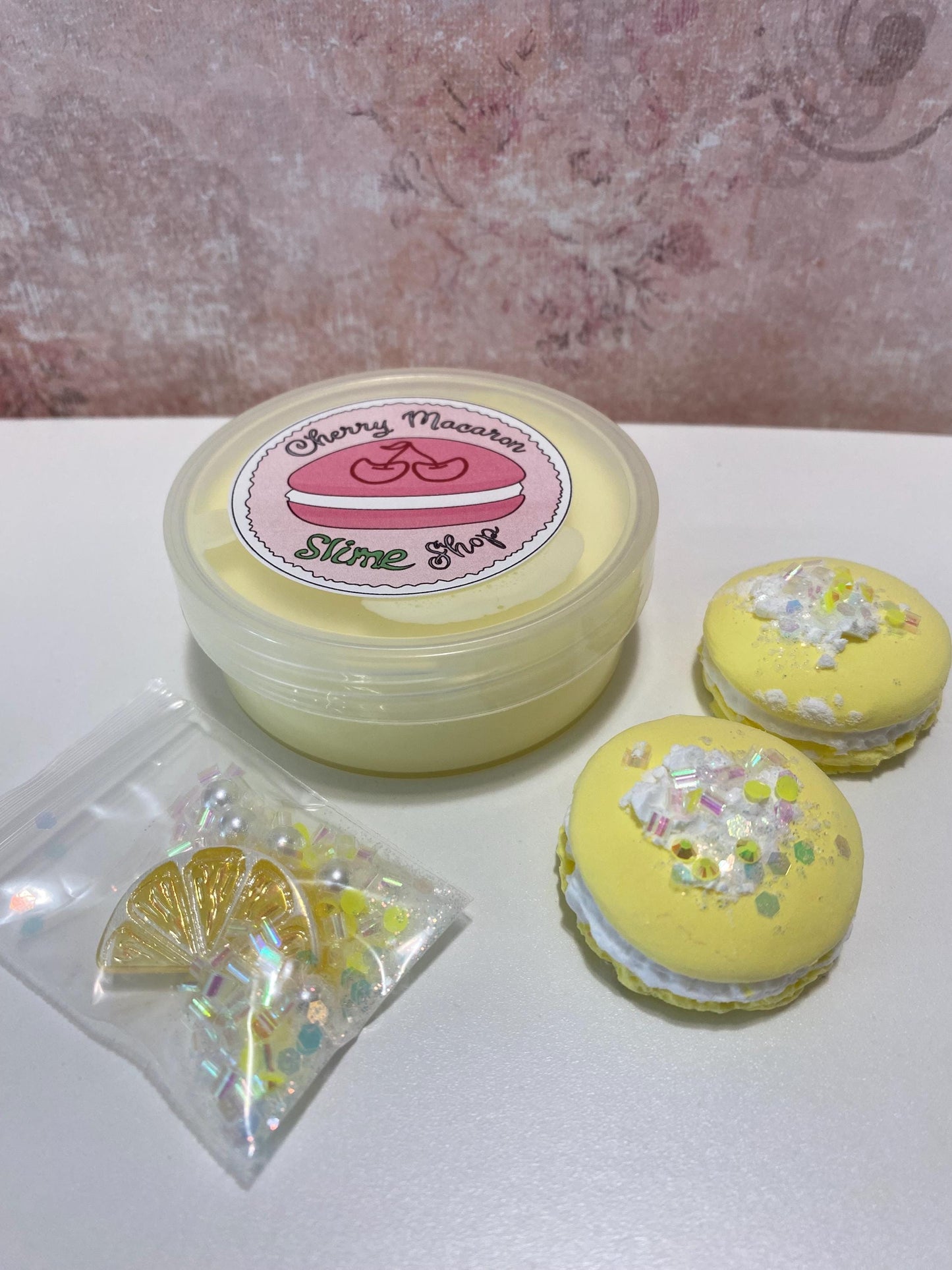 Lemon Macaron Slime