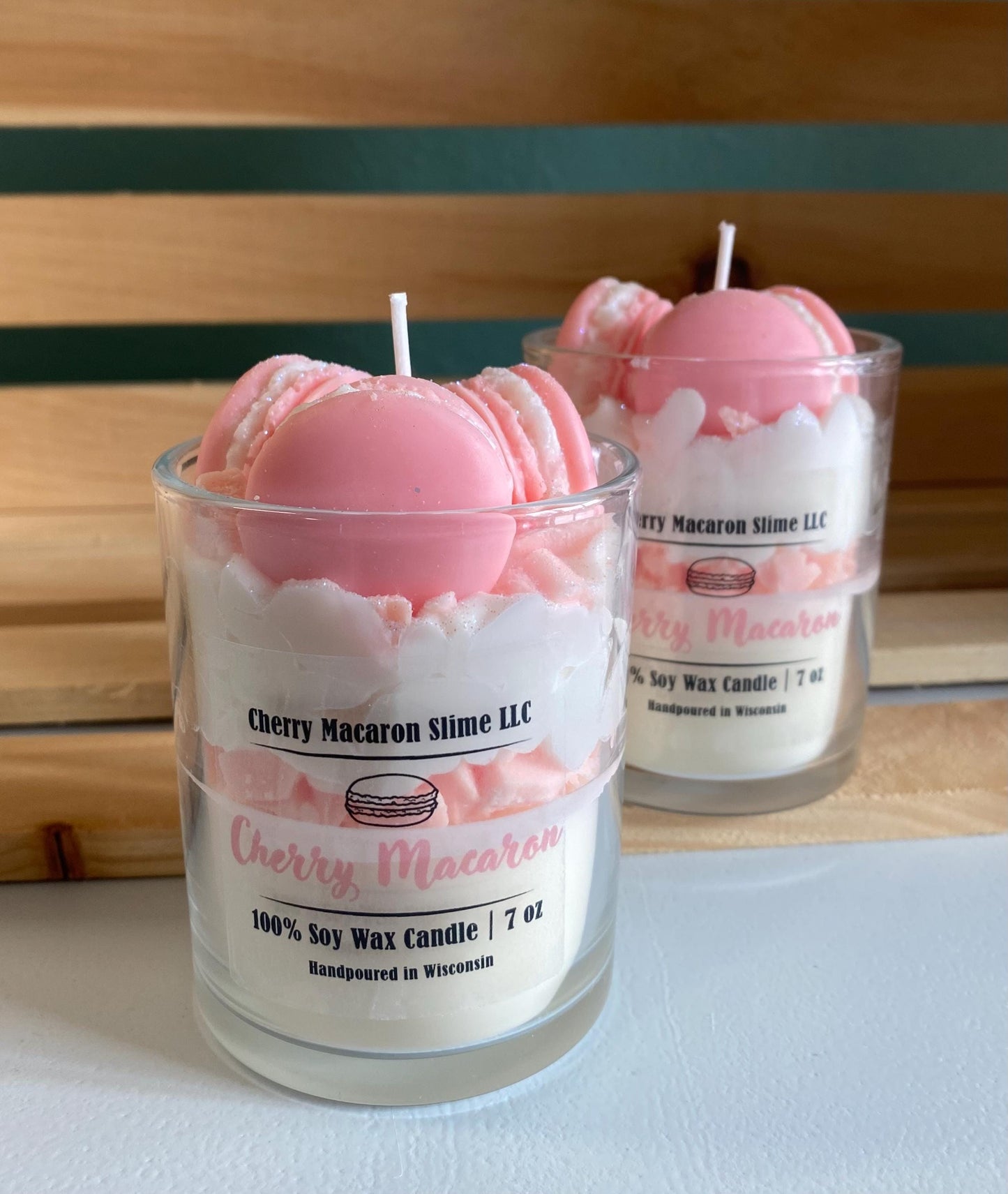 Cherry Macaron Candle